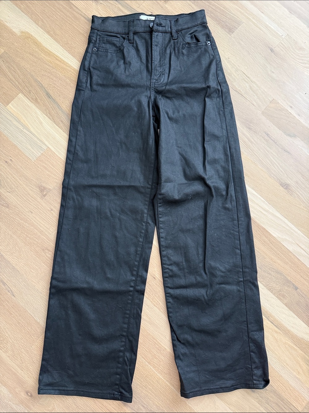 Vici Black Wide-Leg Cropped Pants